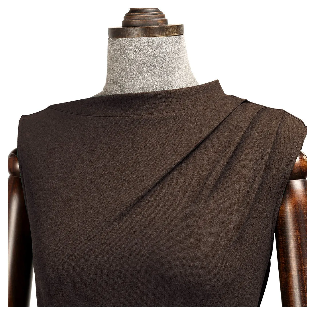 Sleeveless Pleated Pencil Dress