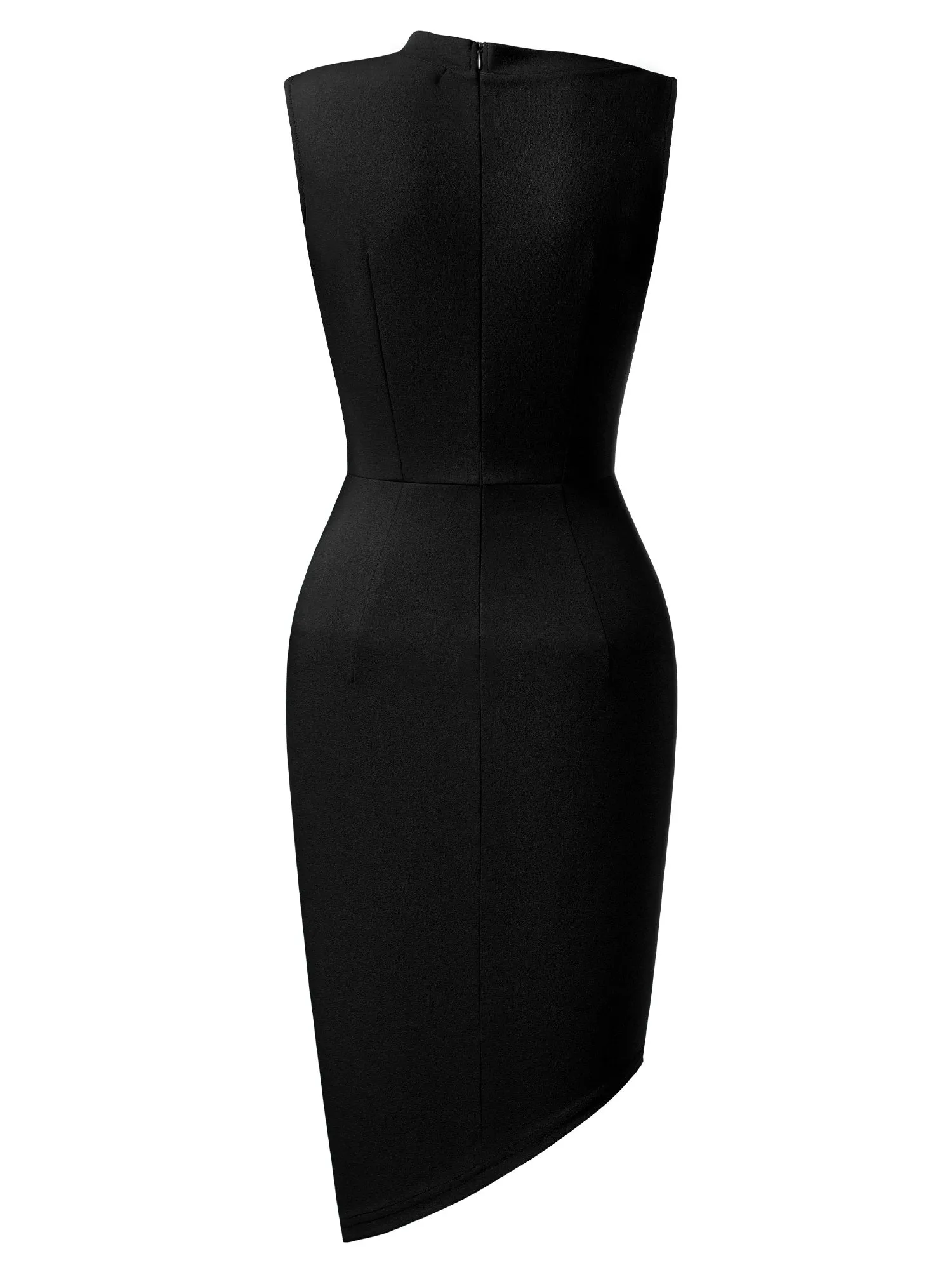 Sleeveless Pleated Pencil Dress
