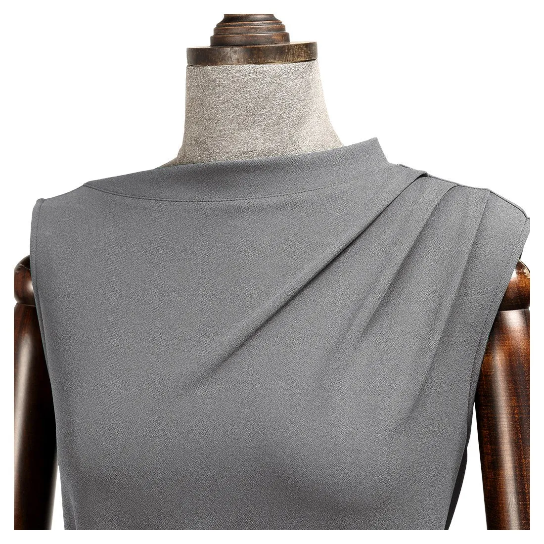 Sleeveless Pleated Pencil Dress