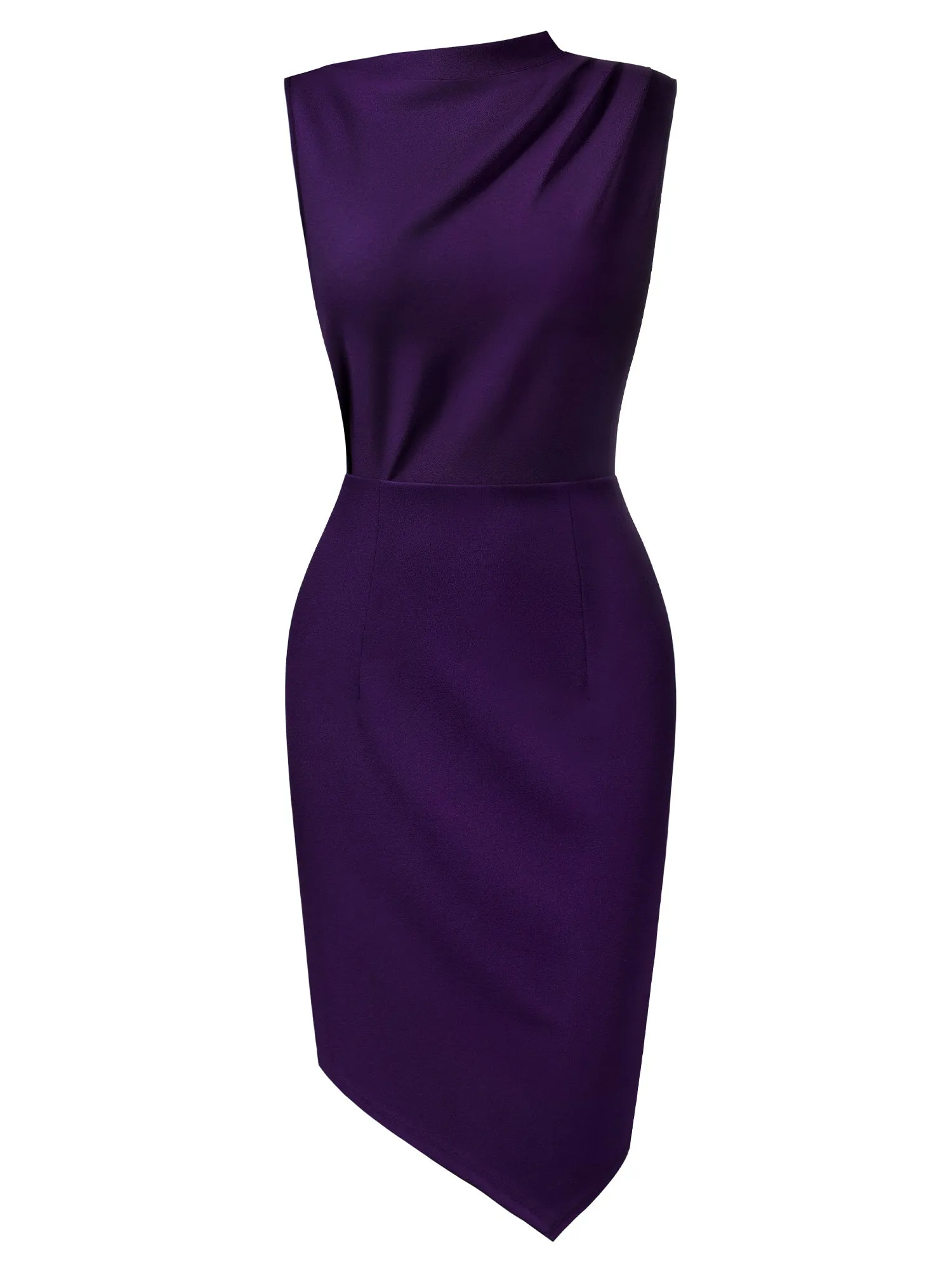 Sleeveless Pleated Pencil Dress