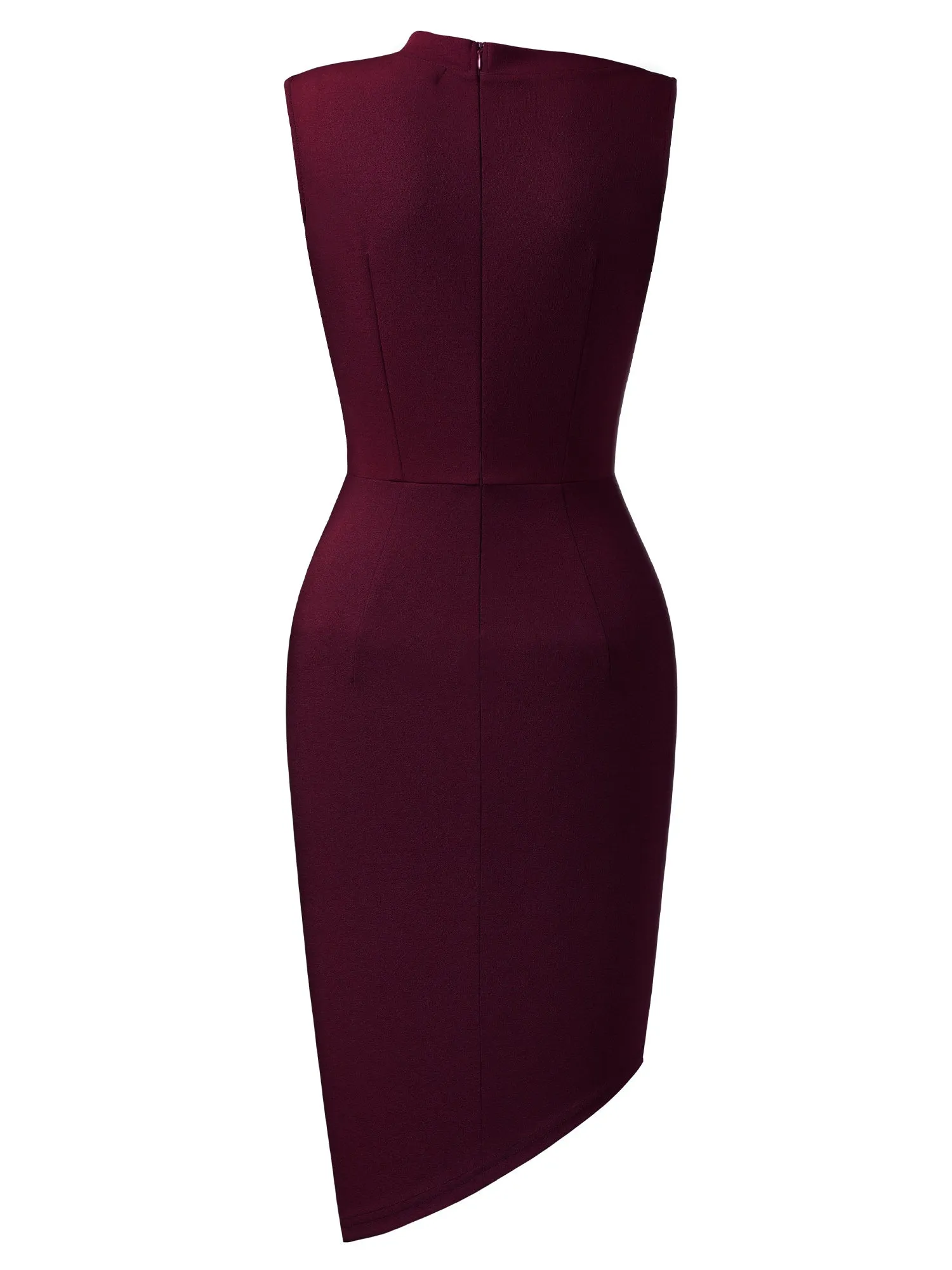Sleeveless Pleated Pencil Dress