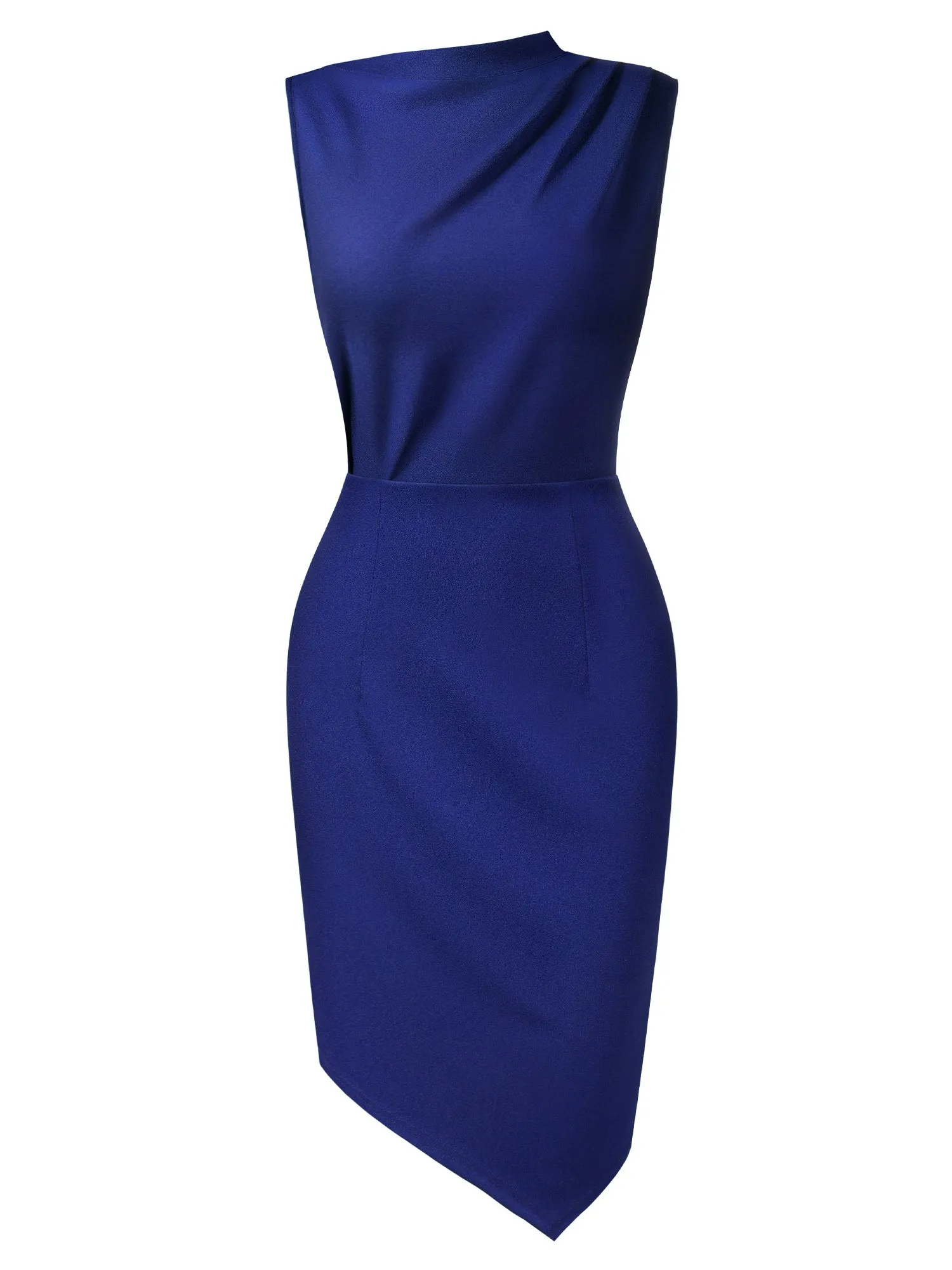 Sleeveless Pleated Pencil Dress
