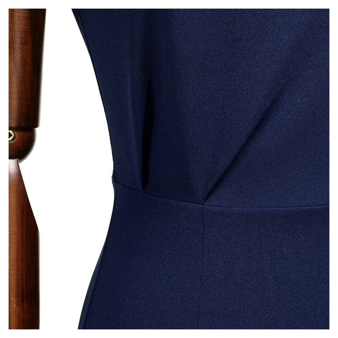 Sleeveless Pleated Pencil Dress