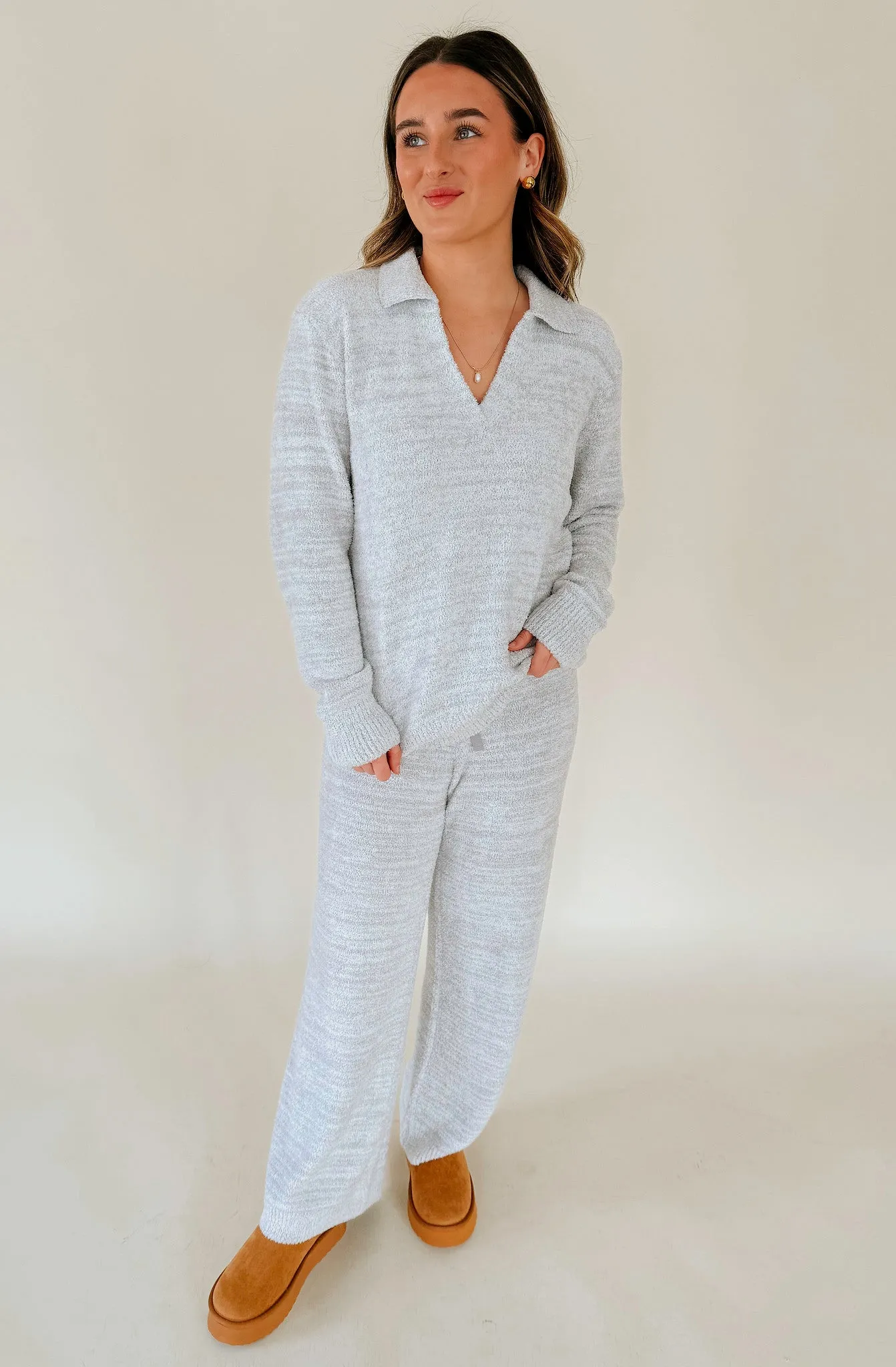 SOFTIES JOHNNY COLLAR LOUNGE SET