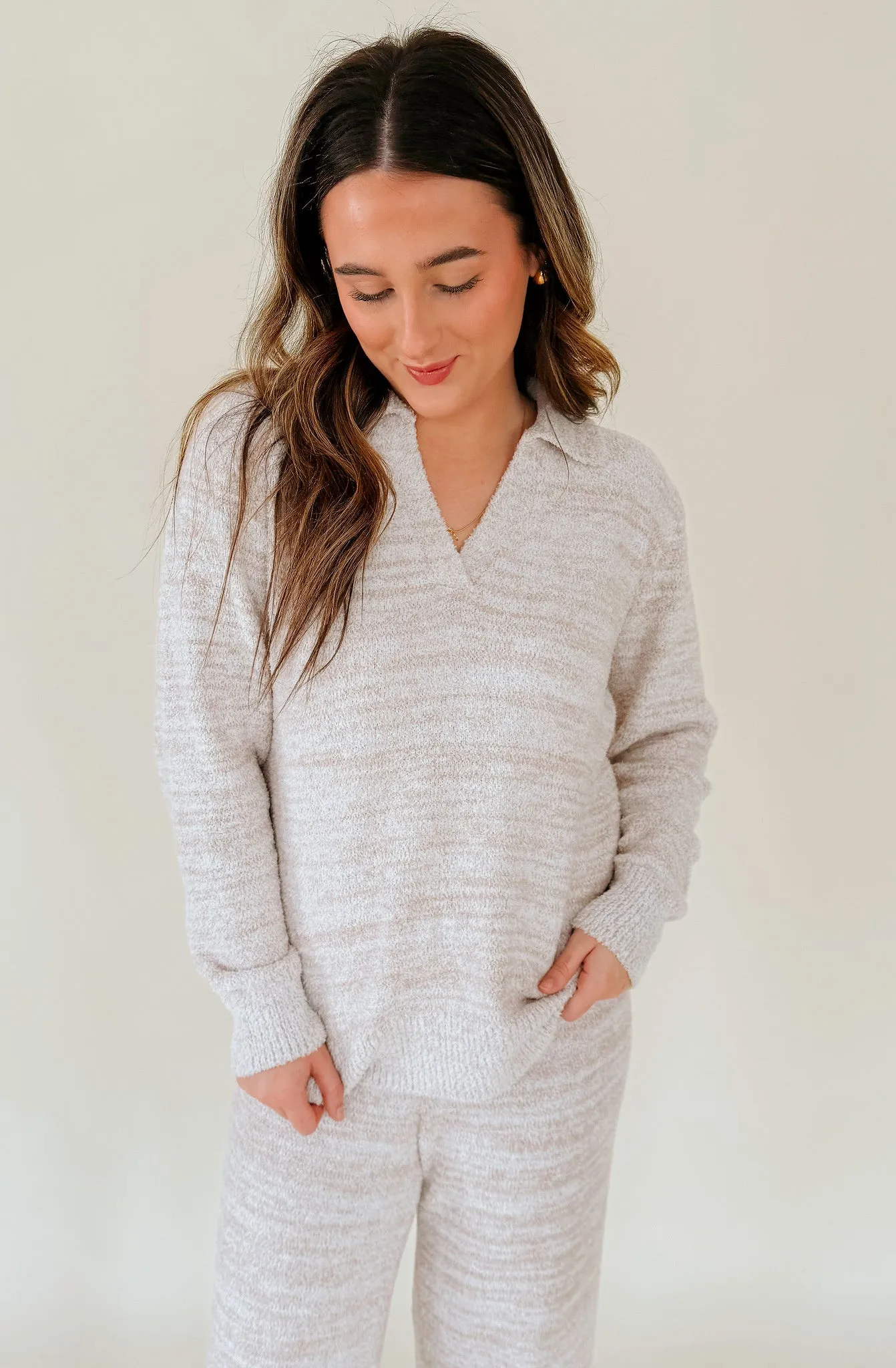 SOFTIES JOHNNY COLLAR LOUNGE SET