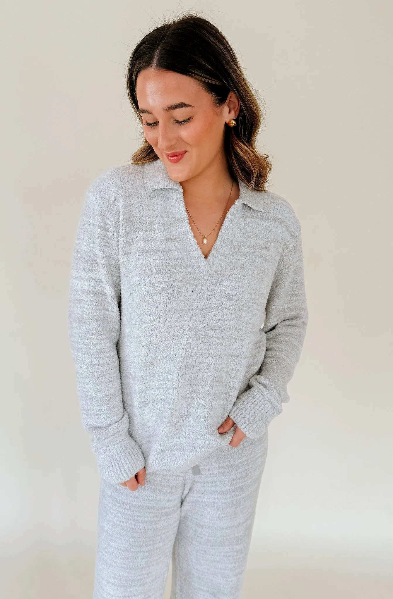 SOFTIES JOHNNY COLLAR LOUNGE SET