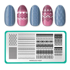 Sweater Season (M337) - Nail Stamping Plate
