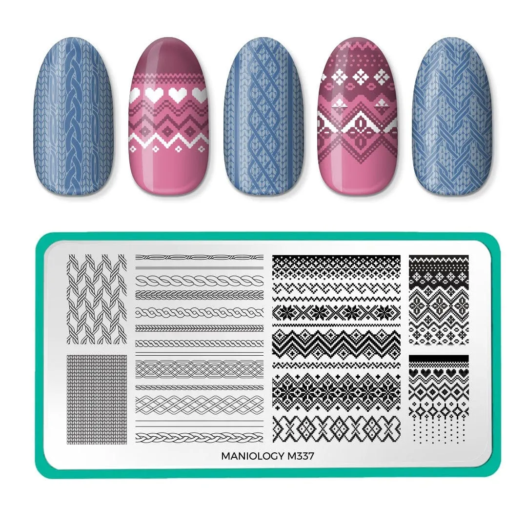Sweater Season (M337) - Nail Stamping Plate