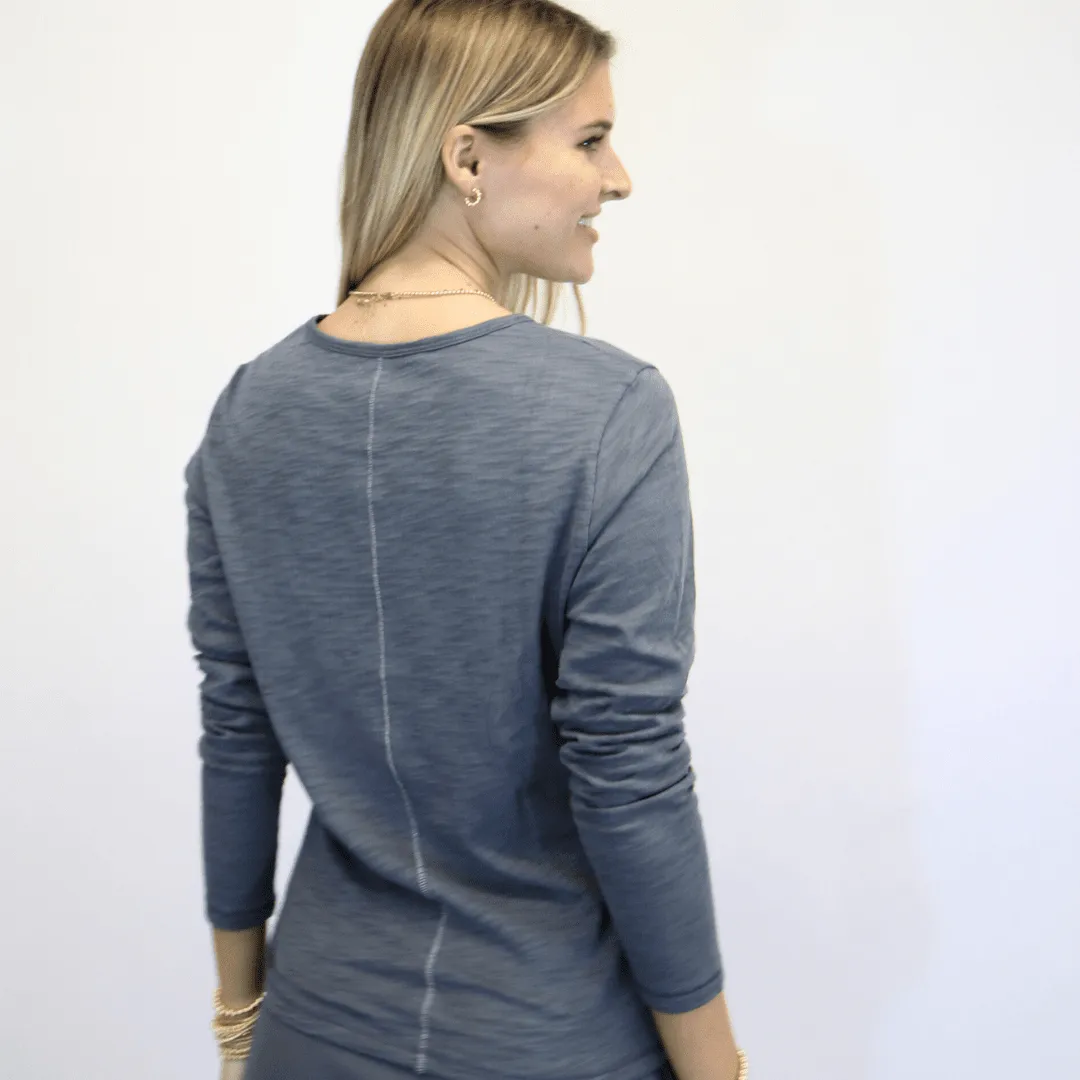 The Classic Tee in Shadow - Long Sleeve