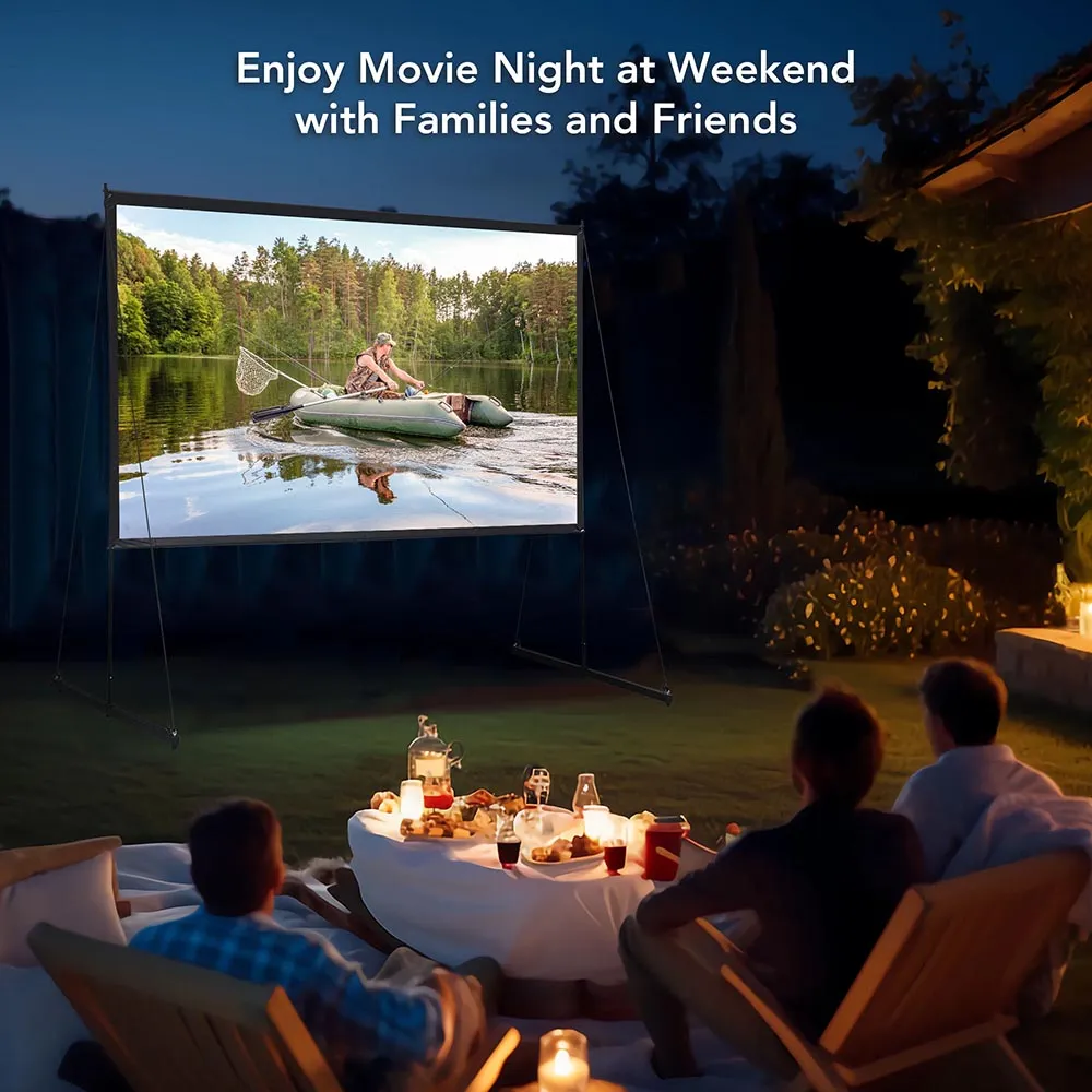 TheLAShop Portable Outdoor Projector Screen w/ Stand 100" 16:9