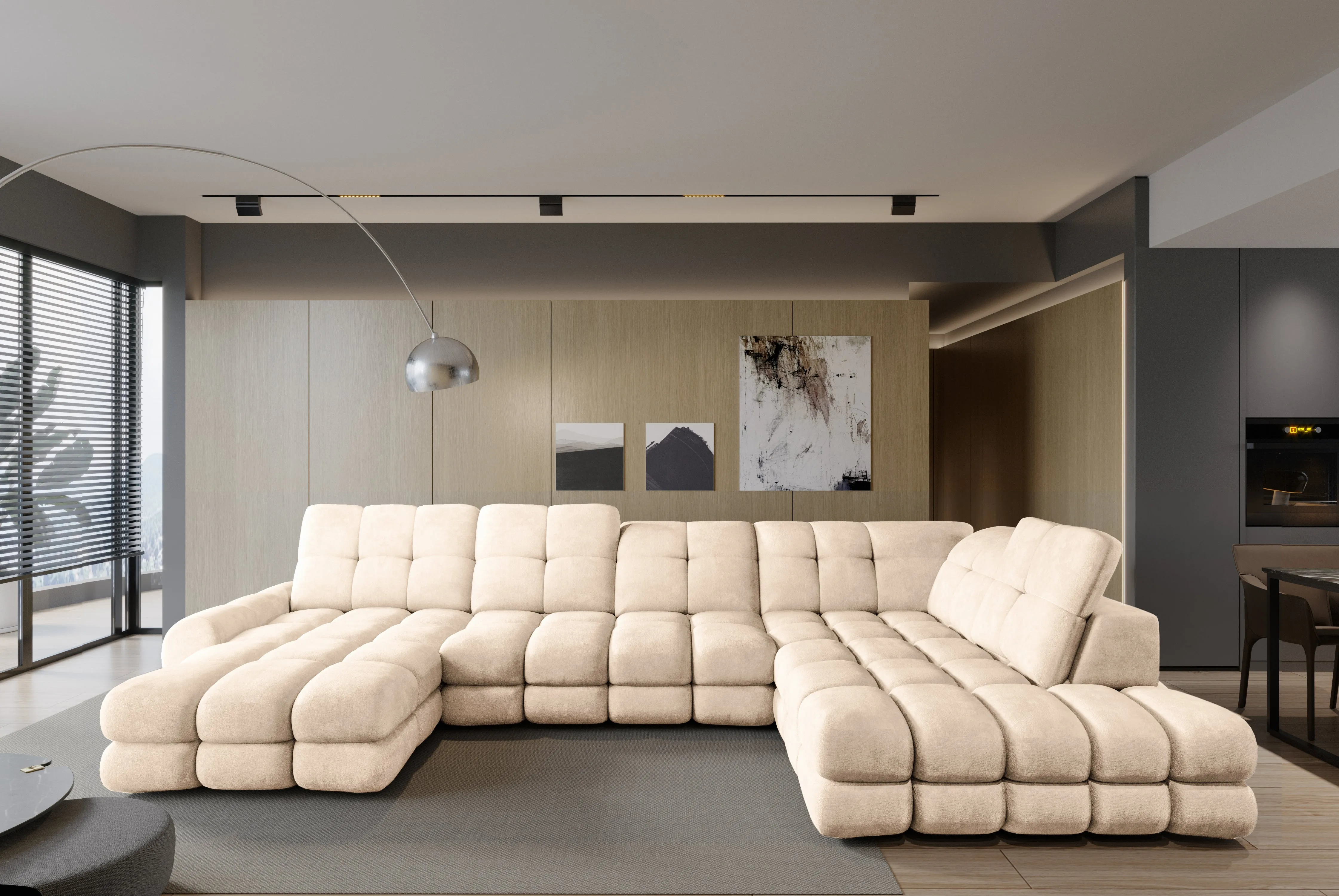TORO XL 157.5" x 87" x 68" Wide Sectional with Electric Seat Extension